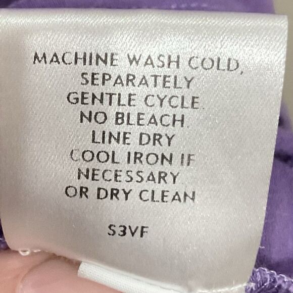 EILEEN FISHER Purple Jersey Knit Dress Cutout Keyhole Sleeveless Sz Med - Picture 6 of 7